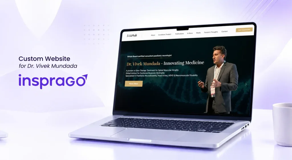 website designed for doctor vivek mukunda in dubai