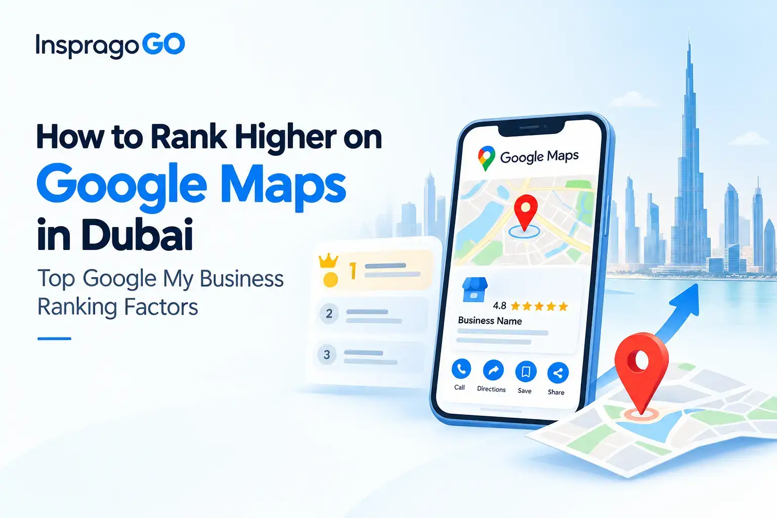 How to Rank Higher on Google Maps in Dubai | Top Google My Business Ranking Factors Anoop Ka By Anoop Ka • October 13, 2026 • 3 Min Read ✦ Objectives Google Business Profile (GBP) optimization is essential to getting your business to the top of Google Maps. This guide explains 50 important ranking factors in simple terms, including primary category selection, keyword optimization, and review management. Why is Google Maps ranking important in Dubai? Do you run a shop or business in Dubai? Then Google Business Profile is one of the best ways to reach more people. It is a small information page that shows your business name, address, phone number, hours, and photos on Google. When someone in Dubai searches for a service or product on Google, a list of the first three businesses that appear on Google Maps will appear. This is called Google Business Profile. If you are first on this list, more people will see your business, call you, and come to your store. If you are not on the list, people will not see you and will go to others. In this article, we will tell you in simple terms how to prepare your profile correctly. This will help you get ahead on Google for free, without spending money on advertising. And we are a leading SEO company in Dubai. We have prepared and reviewed Google Business Profiles for many businesses in various sectors. This guide is prepared from that real experience. This will help your profile be seen by more people and bring you customers who are ready to buy. The most important factors to rank on Google Maps are: Primary GBP Category: Select the main category that will accurately show Google which category the store belongs to. Keywords in GBP Business Title: Add the main keyword along with the original name of the profile. Proximity of Address: The distance between the location of the person searching for goods on mobile and the location of the store. Physical Address in Dubai: Provide the exact physical address in Dubai in the profile. Removal of Spam Listings: Report and get rid of fake profiles. High Numerical Google Ratings: Maintain high star ratings (4.5+) for the business. Additional GBP Categories: Add additional categories of related services. Quantity of Native Google Reviews: Increase the number of text reviews where customers write their own experiences. Verified GBP: Make sure the profile is officially verified. Proximity to City Center: Keep a close eye on the distance from major centers in Dubai. Website Optimization Keywords in Landing Page Title: Include keywords in the title of the website page connected to GBP. Completeness of GBP: Fill in all the information asked in the profile 100%. Sustained Influx of Reviews: Keep getting new reviews every month. Dedicated Page for Each Service: Create separate pages for each service. Keywords in Headings (H1, H2): Use keywords in the main headings of the page. Proper Map Pin Placement: Make sure the pin on the map is exactly on top of the building. Geographic Keyword Relevance: The Dubai location appears correctly in the articles on the website. Internal Linking: Link between pages on the website smartly. Local Backlinks: Get links from other local websites in Dubai. Recency of Reviews: Make sure the most recent review is fresh. Citations, Consistency & Backlinks Local Directory Links: Get backlinks from local directories. Consistency of Citations: Provide the same information in all maps. HTML NAP Matching: The name and number on the website and GBP are the same. Internal Links to Landing Page: Provide internal links to the main landing page. Authority of Inbound Links: Get backlinks from trusted websites. Industry-Relevant Backlinks: Get links from sites in the same business sector. Age of GBP: Age and activity of the profile. Anchor Text Keywords: Include key keywords in the backlink anchor text. Brand Name Search Volume: People search directly using the brand name. Topical Keyword Relevance: Provide words related to the topic throughout the website. 01 LET'S GROW TOGETHER If you need professional Google Maps ranking service in dubai for your business, contact our Local Seo experts. Chat With Us → Behavioral & Engagement Signals Click-Through Rate (CTR): The rate at which people click through from search results. Positive Sentiment in Reviews: Positive words in reviews. GBP Engagement & Posts: Updating new offers and photos on the profile. Driving Directions Requests: The number of people asking for directions via the map. Click-to-Call Metrics: The number of people who call directly from the profile. Social Media Presence: The business is active on social media. NAP Visibility: Provide the address in the header and footer of the website. Mobile Responsiveness: How well the website works on mobile. Page Loading Speed: How quickly the website loads. Schema Markup Integration: Installing the LocalBusiness JSON-LD Schema code. Advanced Optimization & Maintenance Photo & Video Quality: Update shop and product images. Regular Business Hours: Provide accurate business hours. Entity Outbound Linking: Provide contextual links to authority sites like Wikipedia. Regular Content Updates: Update new statistics and information. E-E-A-T Signals: Provide information and qualifications of the writer. Consistent Publishing: Publish new content at the right gap. Competitor Content Gap Analysis: Include points that competitors have missed. Image Alt Tags: Provide alt tags with primary keywords in images. Professional Google Maps Ranking Service: Seek the services of experts for the best results.